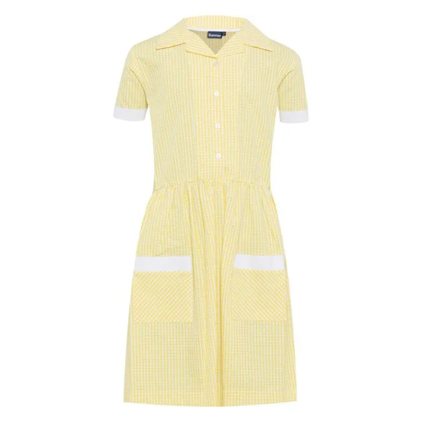 Ayr Corded Gingham Dress YELLOW